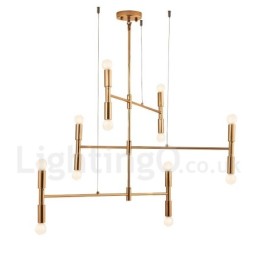 Lámpara de araña moderna contemporánea de 8 luces y 3 niveles