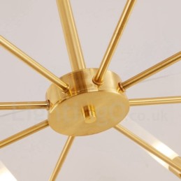 Lámpara de araña moderna contemporánea giratoria de 8 luces