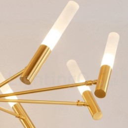 Lámpara de araña moderna contemporánea giratoria de 8 luces