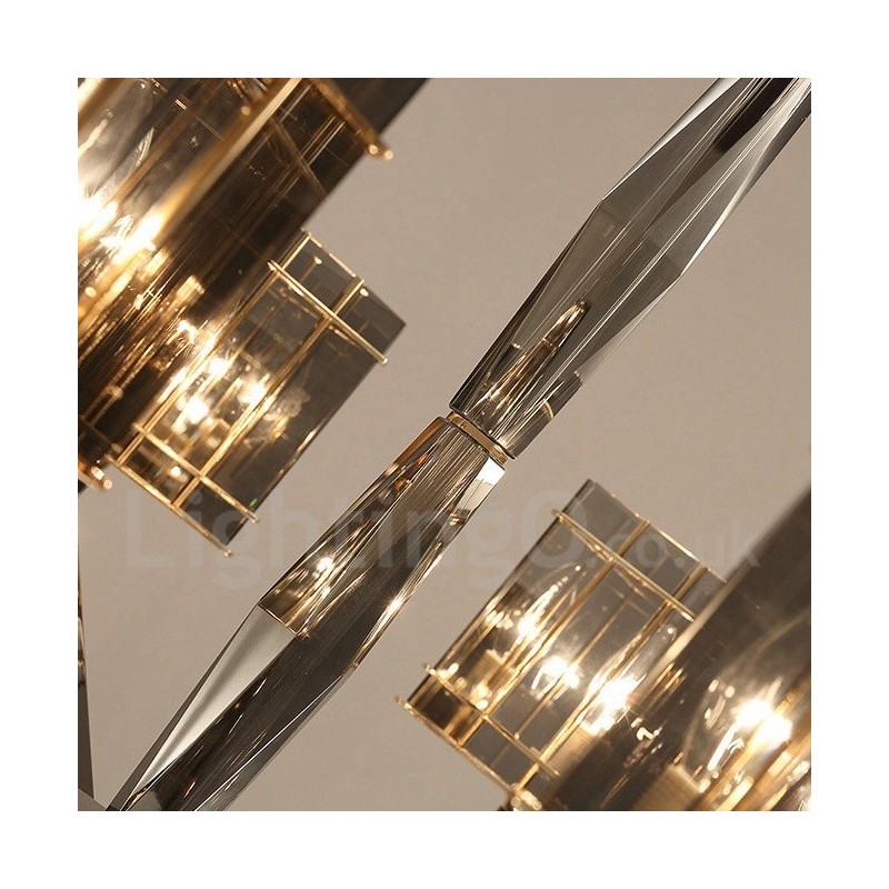 Lámpara de araña moderna contemporánea de un solo nivel de 3 luces