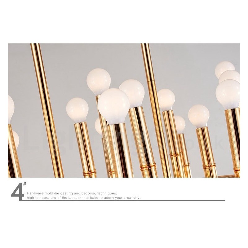 Lámpara de araña moderna contemporánea de 42 luces para iluminación