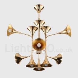 Lámpara de araña de 12 luces de estilo moderno y contemporáneo.