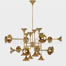 Lámpara de araña de 24 luces de estilo moderno y contemporáneo.