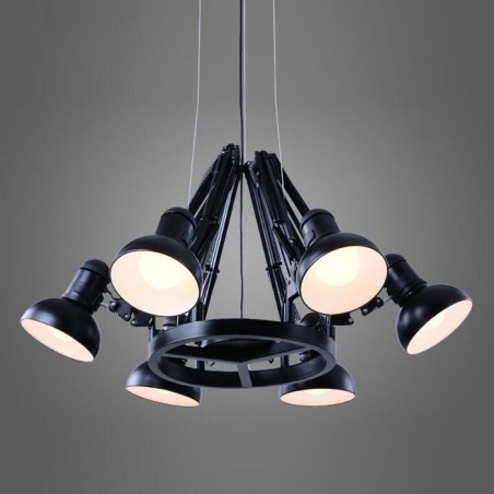 Lámpara de araña moderna contemporánea de un solo nivel con 6 luces Lámpara de araña moderna contemporánea de un solo nivel con 6 luces