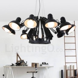 Lámpara de araña moderna contemporánea de un solo nivel de 12 luces