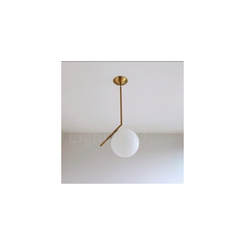 Lámpara colgante contemporánea moderna de 1 luz con pantalla de vidrio