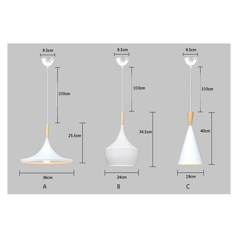 Lámpara colgante contemporánea moderna de 1 luz
