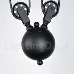 Lámpara colgante vintage de metal de 2 luces