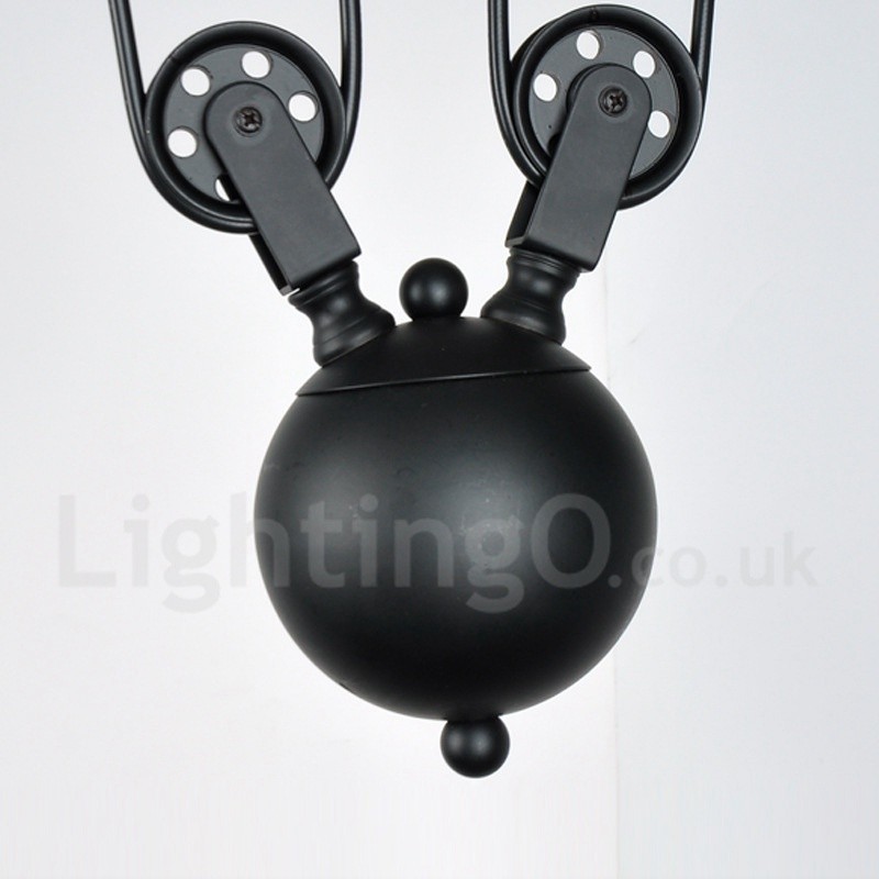 Lámpara colgante vintage de metal de 2 luces