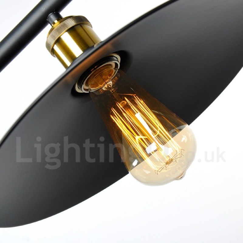 Lámpara colgante vintage de metal de 2 luces