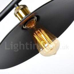 Lámpara colgante vintage de metal de 3 luces