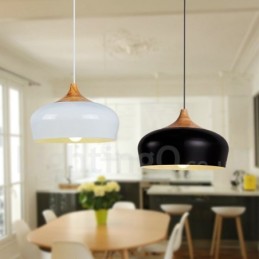 Lámpara colgante de madera contemporánea moderna de 1 luz
