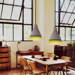 Lámpara colgante de hormigón vintage de 1 luz