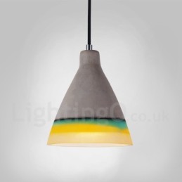Lámpara colgante de hormigón vintage de 1 luz
