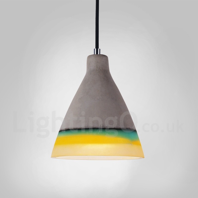 Lámpara colgante de hormigón vintage de 1 luz