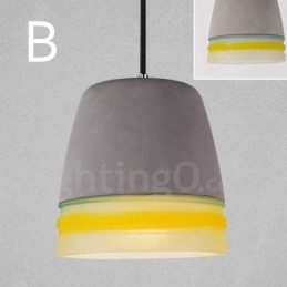 Lámpara colgante de hormigón vintage de 1 luz