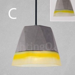 Lámpara colgante de hormigón vintage de 1 luz