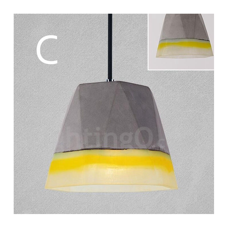 Lámpara colgante de hormigón vintage de 1 luz