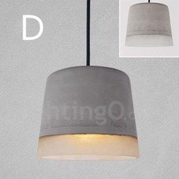 Lámpara colgante de hormigón vintage de 1 luz