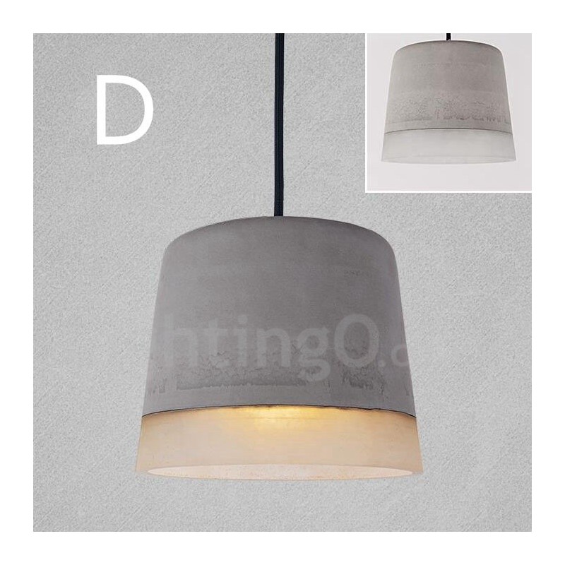 Lámpara colgante de hormigón vintage de 1 luz