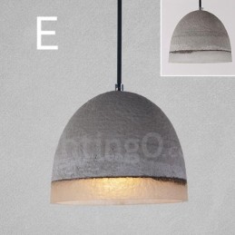 Lámpara colgante de hormigón vintage de 1 luz