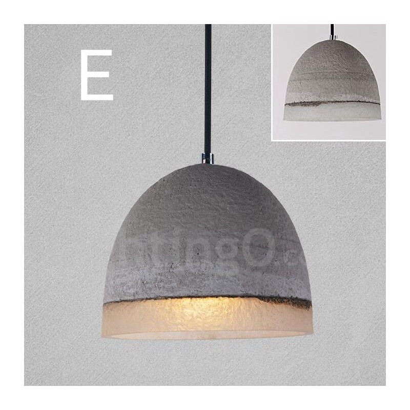 Lámpara colgante de hormigón vintage de 1 luz
