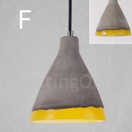 Lámpara colgante de hormigón vintage de 1 luz