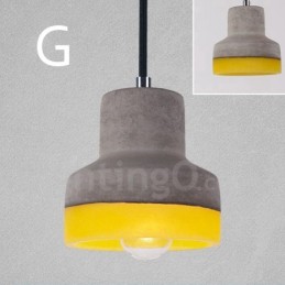 Lámpara colgante de hormigón vintage de 1 luz