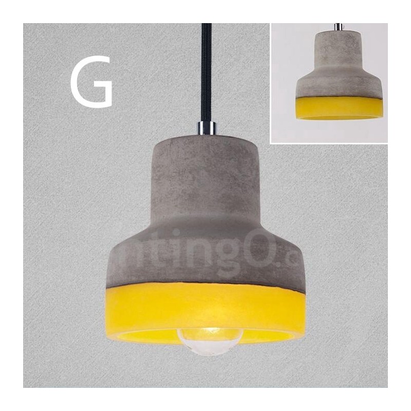 Lámpara colgante de hormigón vintage de 1 luz