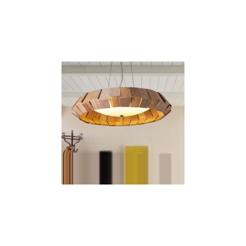 Lámpara colgante de madera contemporánea moderna