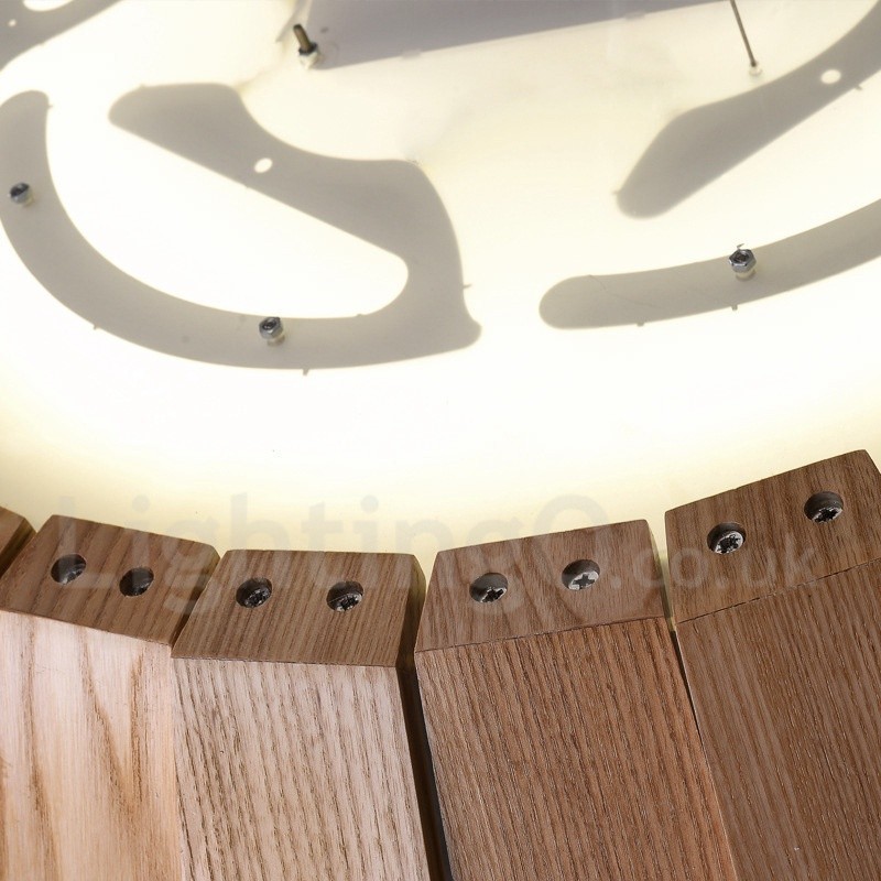 Lámpara colgante de madera contemporánea moderna