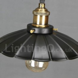 Lámpara colgante vintage de metal negro