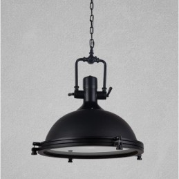 Lámpara colgante de metal vintage negra