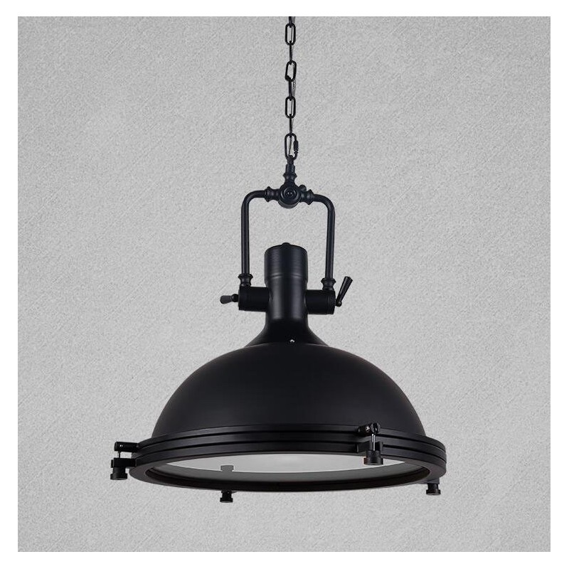 Lámpara colgante de metal vintage negra