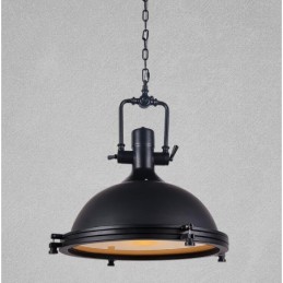 Lámpara colgante de metal vintage negra