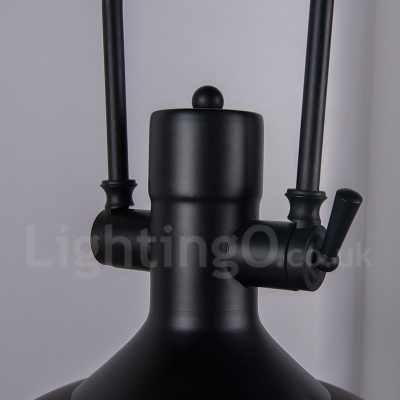 Lámpara colgante de metal vintage negra