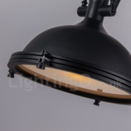 Lámpara colgante de metal vintage negra
