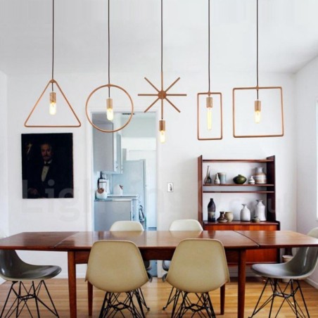 Lámpara colgante rústica de madera de 1 luz Lámpara colgante rústica de madera de 1 luz