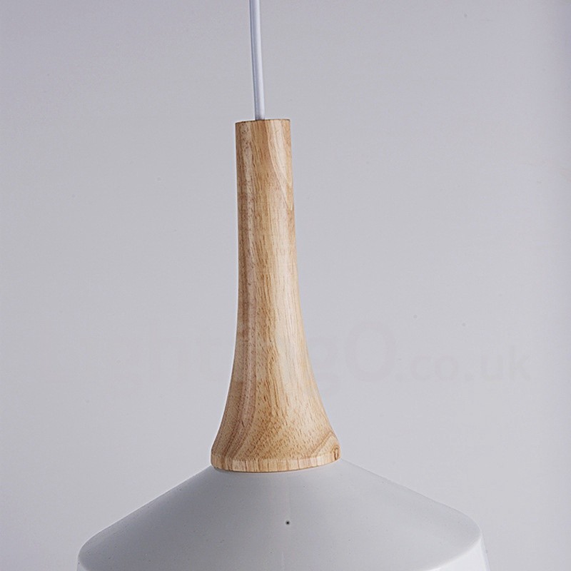 Lámpara colgante moderna contemporánea de madera y metal