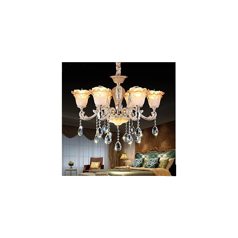 Lámpara colgante de cristal retro de estilo europeo Lámpara americana