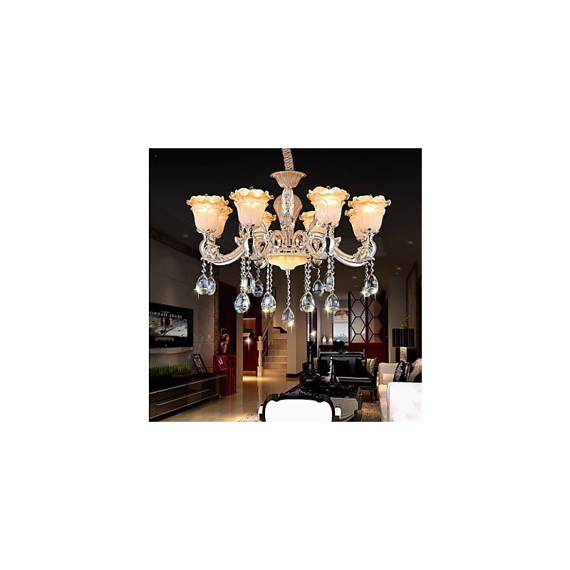 Lámpara colgante de cristal retro de estilo europeo Lámpara americana