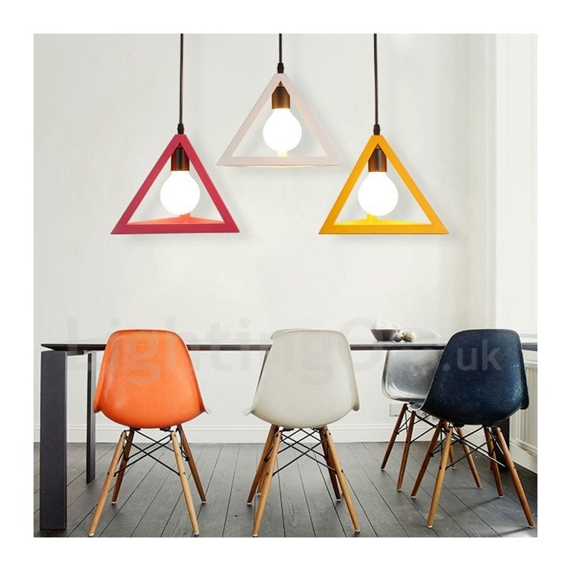 Lámpara colgante moderna contemporánea de metal multicolor de 1 luz