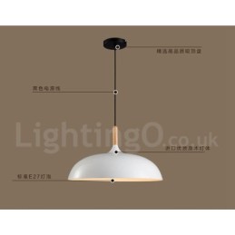 Lámpara colgante de metal moderna contemporánea de 1 luz para dormitorio