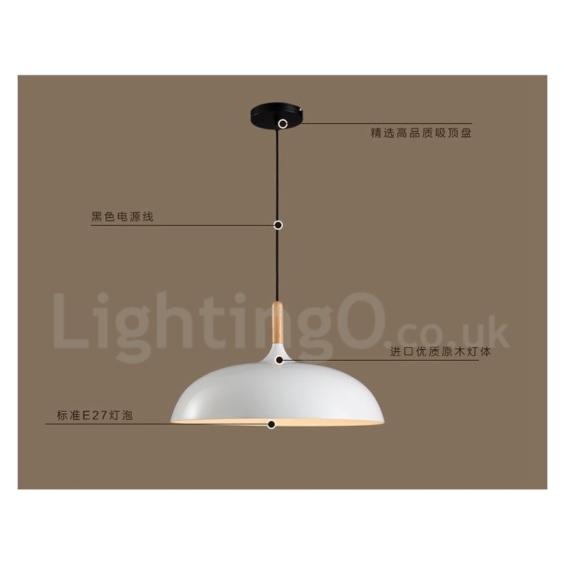 Lámpara colgante de metal moderna contemporánea de 1 luz para dormitorio