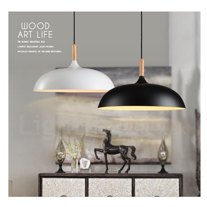 Lámpara colgante de metal moderna contemporánea de 1 luz para dormitorio