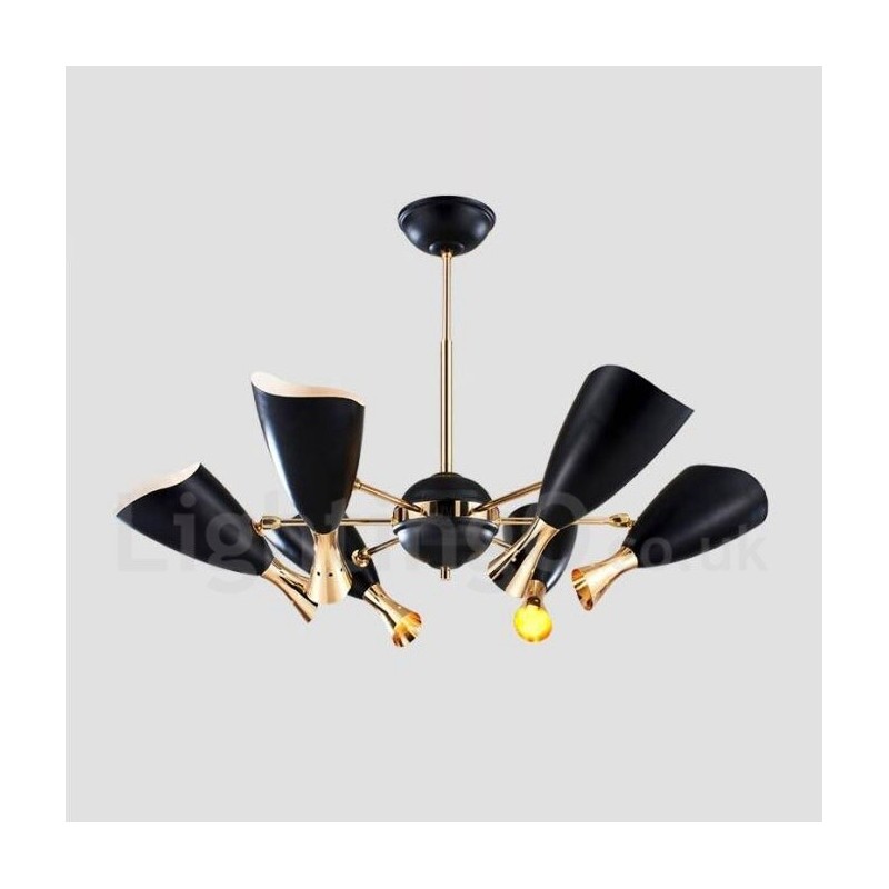 Lámpara de araña moderna contemporánea de 6 luces