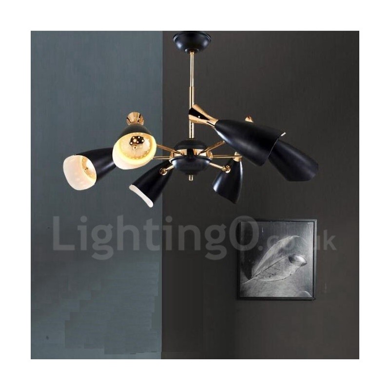 Lámpara de araña moderna contemporánea de 6 luces