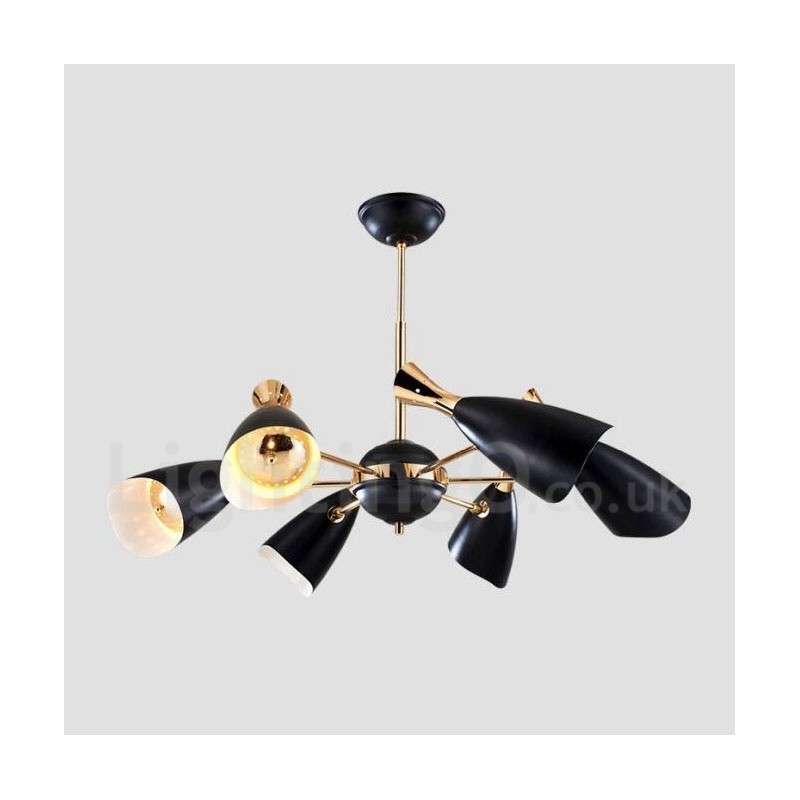 Lámpara de araña moderna contemporánea de 6 luces