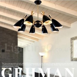 Lámpara de araña moderna contemporánea de 8 luces