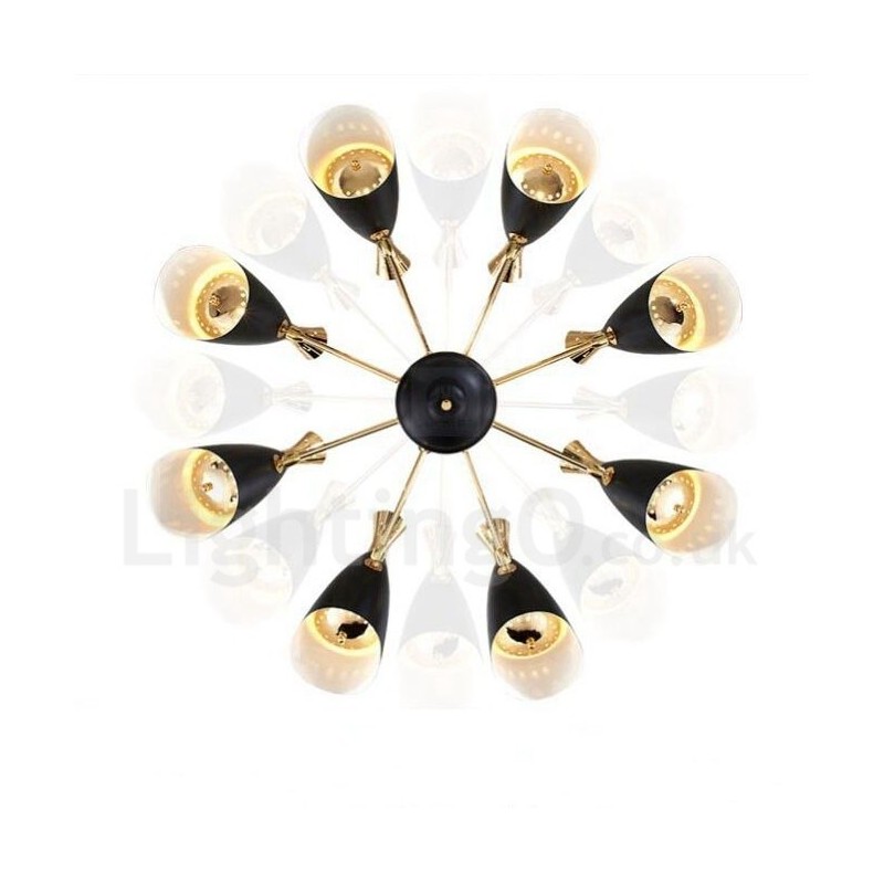 Lámpara de araña moderna contemporánea de 8 luces